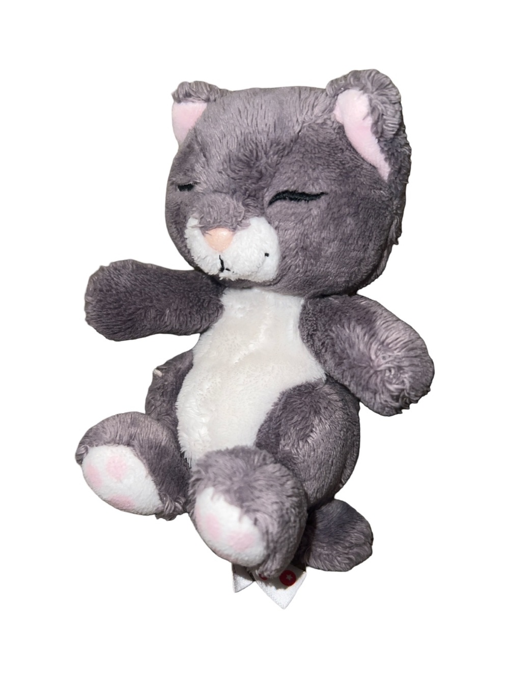Nici Germany sleeping pets gray White Kitty cat Stuffed Plush Toy 5”